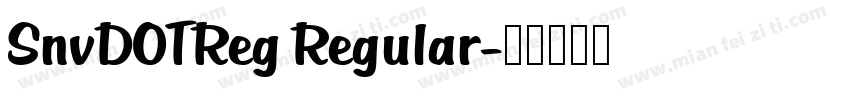 SnvDOTReg Regular字体转换